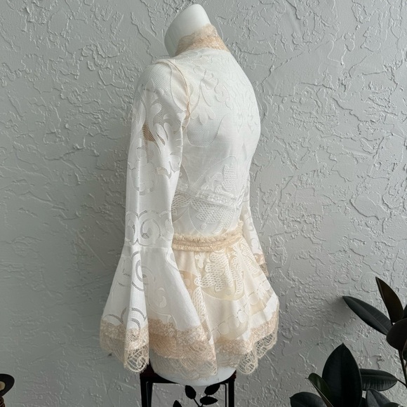 ALEXIS ALEXINA LACE TOP IN PEARL WHITE, size Small - Picture 11 of 12